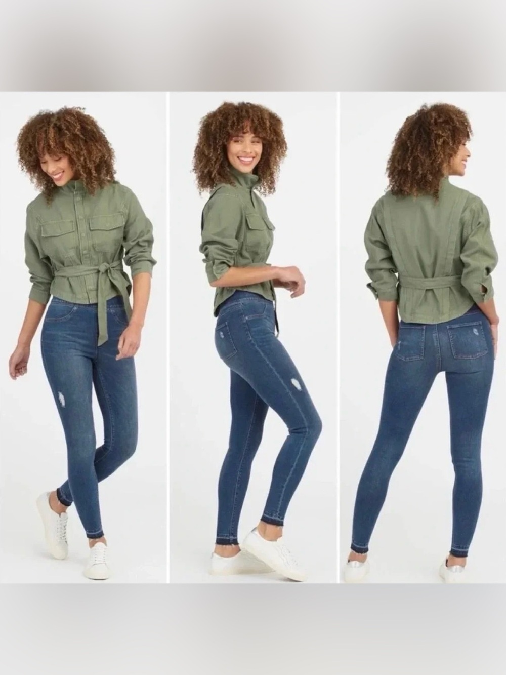 SPANX Dark Blue High-Rise Denim Skinny Jeans